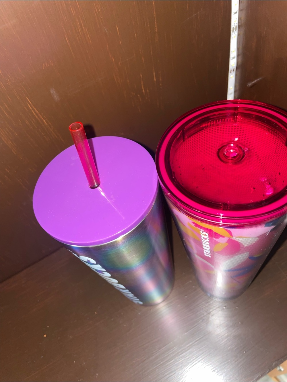 2 Starbucks 24 oz Tumbler Bundle Floral & Iridescent - Picture 5 of 8